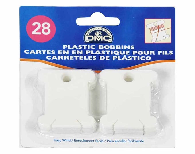 28x DMC Plastic Bobbins, Organizing Embroidery, Floss Organizer, Floss