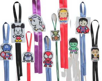 Cross Stitch Bookmark, Kids Character Design, Page Holder