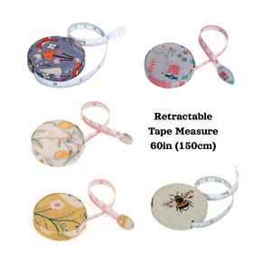 Retractable Tape Measure 60in (150cm) by Hobby Gift/ Measuring Tapes, Sewing Notions, Sewing Supplies, Cute Tape Measure, Sewing Gift