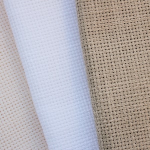 10ct Tula from Zweigart, Embroidery Cloth, Embroidery Fabric, Needlework Cloth, Tula 10ct White, Tula 10ct Sand, Tula 10cgt Winter Moon