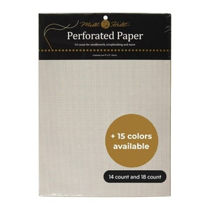 14ct and 18ct Perforated Paper Mill Hill - 9" x 12" / 2 Per Package,Perforated Paper for Needlework,Scrapbooking Paper,Perforated Paper Ecru