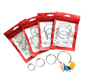 Metal Rings - Organizing Threads - 5 Sizes Available: 1 1/4" (4ring)  / 1 2/4" (4ring) / 1 3/4" (3ring) / 2 1/4" (3ring) / 3 1/8" (1ring)