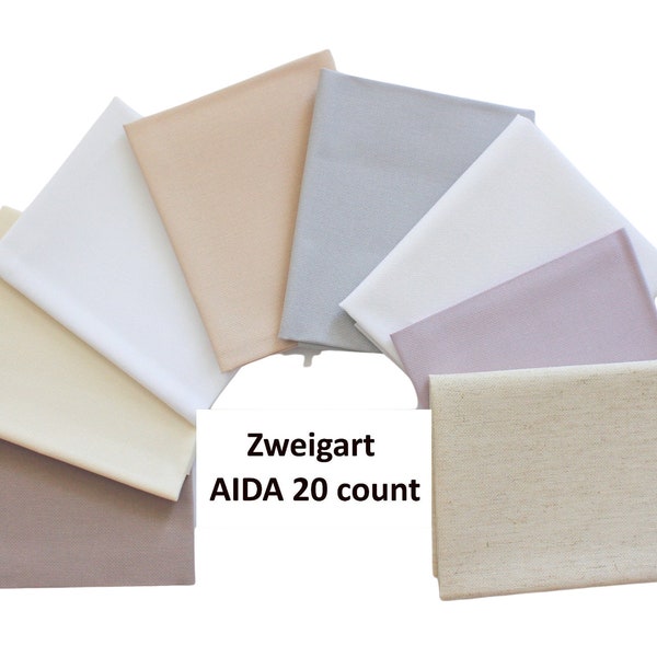 20ct ZWEIGART Aida Fabric, Fabric to Stitch, Cross Stitch Fabric, AIDA 20 count, AIDA Colors, Aida Cloth, Zweigart Fabric