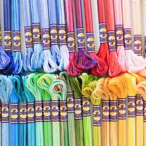 Variaciones de color DMC 8 m (8,7 yd) - Hilo de 6 hebras - El listado es para 1 (una) madeja/ Hilo de bordar jaspeado, Hilo de bordar multicolor