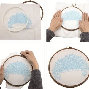 Embroidery Hoop, Wooden Imitation Hoop, Cross Stitch Hoop, Flexi Hoop for Hand Embroidery, Hoop Art, Cross Stitch Frame, Embroidery Display image 4