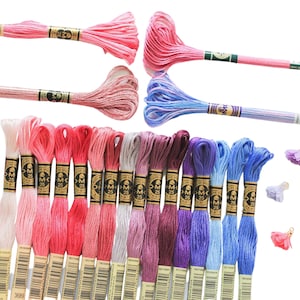 20x DMC Flosses, Dmc Threads, DMC Kit, Dmc Set of Colors, Dmc Cotton Floss, Dmc Embroidery Floss, Dmc Satin Floss, Cross Stitch Floss