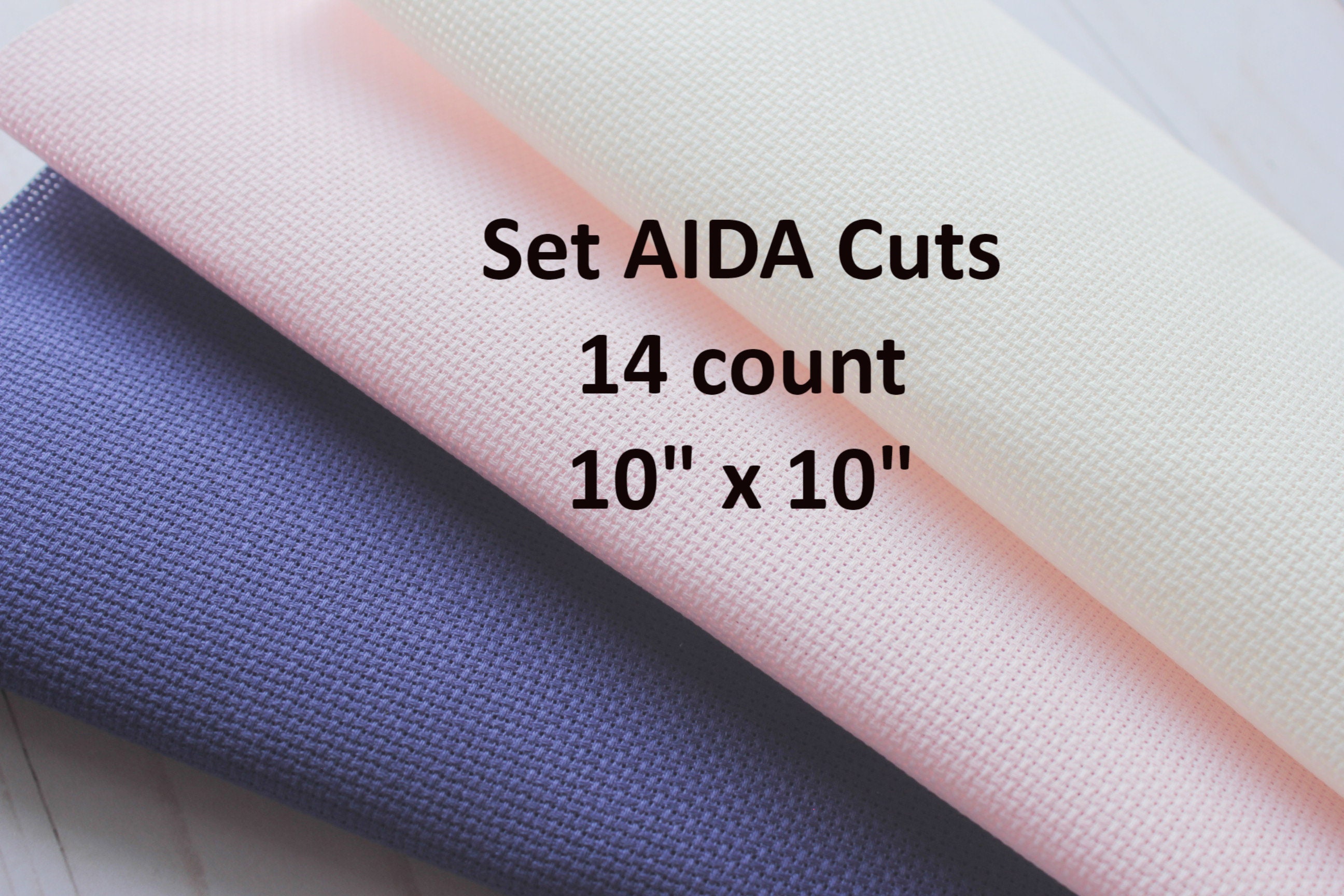 Set 3 AIDA Fabric Cut 10 x 10 AIDA 14 count Etsy