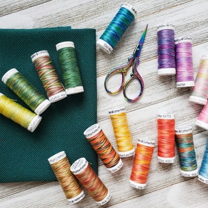 1 Spool Sulky Blendables Cotton Thread 2-ply 12wt 50yds -This Thread is equivalent to TWO strands of floss/ Sulky Variegated Thread
