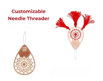Customizable Metal Needle Threader (does not come decorated) / Floss Threader/ Yarn Threader/ Notions/ Cross Stitch Accessory