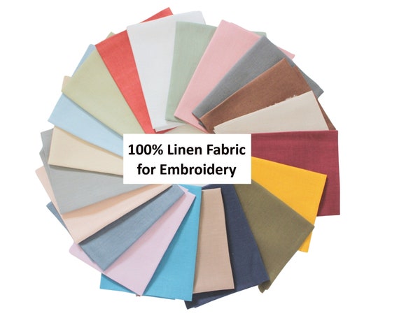 100% Linen Fabric for Embroidery, Embroidery Fabric, Linen Cloth