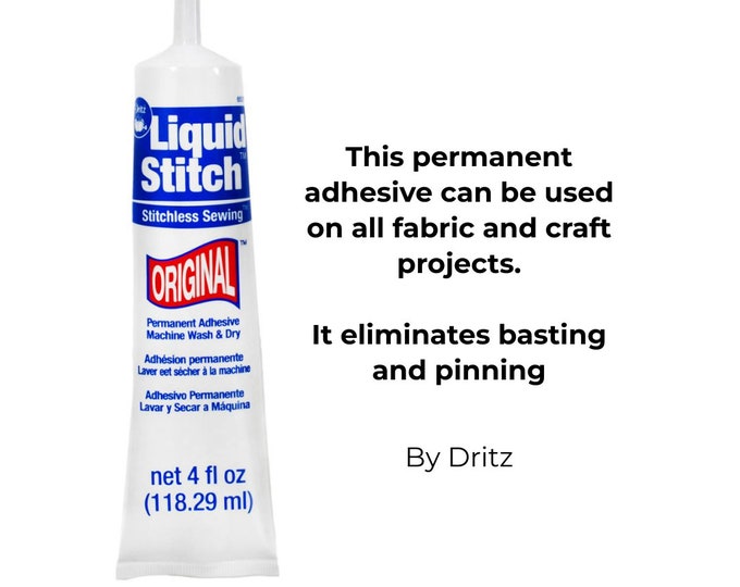 Dritz Permanent Adhesive Liquid Stitch 4oz 118ml Eliminates Basting and