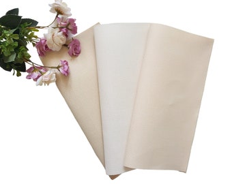 Lot de 3 AIDA 14 pièces par Zweigart - Chaque coupe mesure 25,4 x 30,5 cm (Couleurs : ivoire, écru foncé, beige)/AIDA 14 carats/tissu point de croix