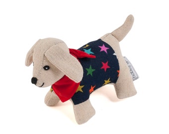 Pincushion Sausage Dog Navy Stars by Hobby Gift/ Dog Pincushion/ Fabric Pin Cushion/ Cute Pincushion/ Needle Pincushion/ Sewing Gift