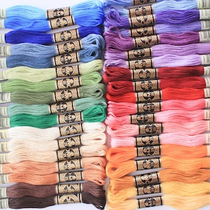 36x DMC Skeins Popular Colors, DMC Floss, DMC Kit, Dmc Threads, Dmc Cotton Floss, Dmc Cotton Threads, Dmc Pack Floss, Bundle Threads, Dmc