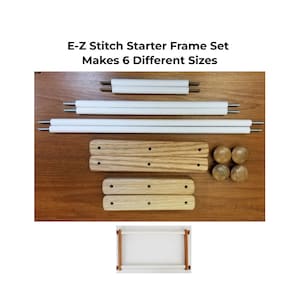 E-Z Stitch Starter Frame Set - Makes 6 Different Sizes - Tape Version/ Needlework Frame/ EZ Needlework Frames/ Embroidery Wooden Frame