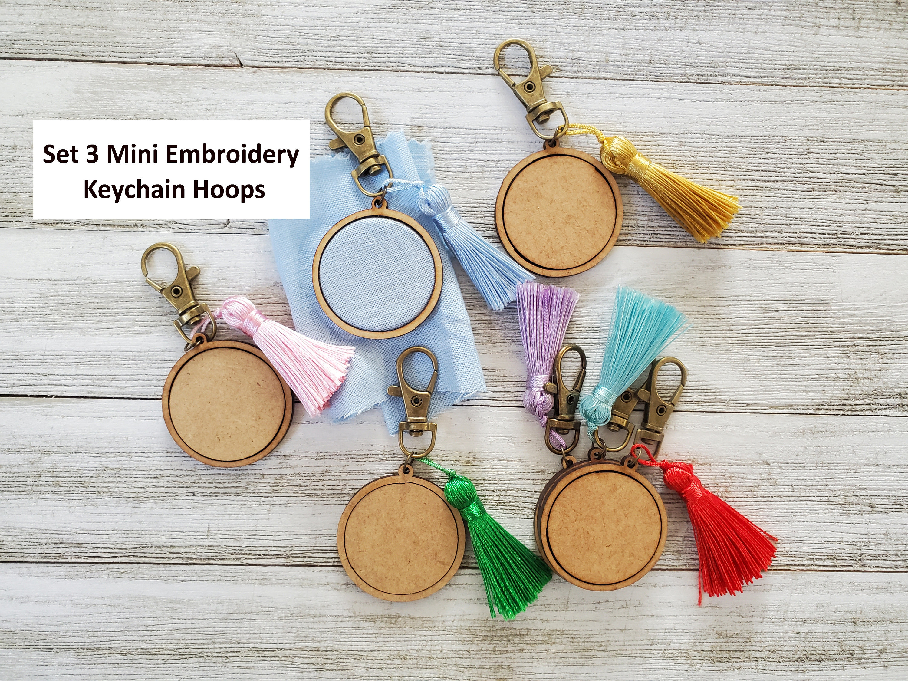 embroidered key chains