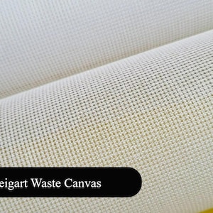 Zweigart Waste Canvas - Available in 7ct/8ct/ 9ct/ 10ct/ 11ct/ 12ct/ 13ct/15ct/ 18ct/ Cross Stitch Waste Canvas/ Aida White Waste Canvas