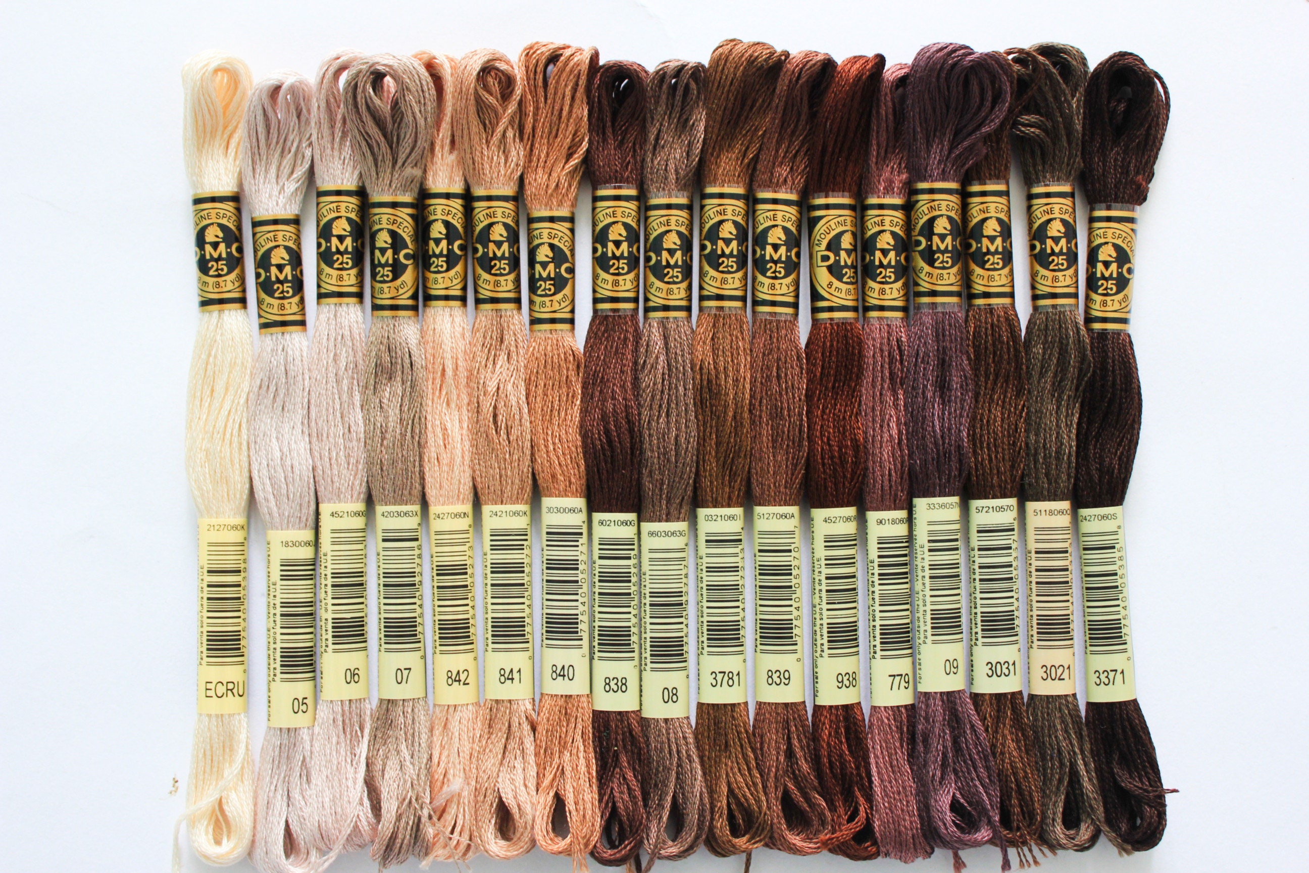 21x DMC Brown Shades Dmc Floss DMC Kit Dmc Threads Dmc Etsy