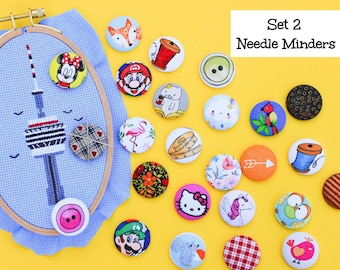 Set 2x Needle Minder Magnets, Cross Stitch Needle Minder, Embroidery Accessory, Magnet to Hold Needle, Sewing Notion,Cross Stitch,Embroidery