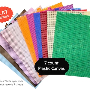 1 unit Sheet Plastic Canvas in 7ct (7 holes per inch)  13&quot; x 10&quot; (Attention 1 unit canvas sheet),Plastic Needlepoint Canvas, Mesh Canvas