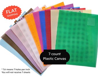 1 unit Sheet Plastic Canvas in 7ct (7 holes per inch)  13&quot; x 10&quot; (Attention 1 unit canvas sheet),Plastic Needlepoint Canvas, Mesh Canvas