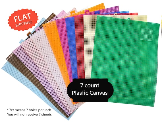 1 unit Sheet Plastic Canvas 13" x 10" (Attention 1 unit canvas sheet) - Many Colors Available