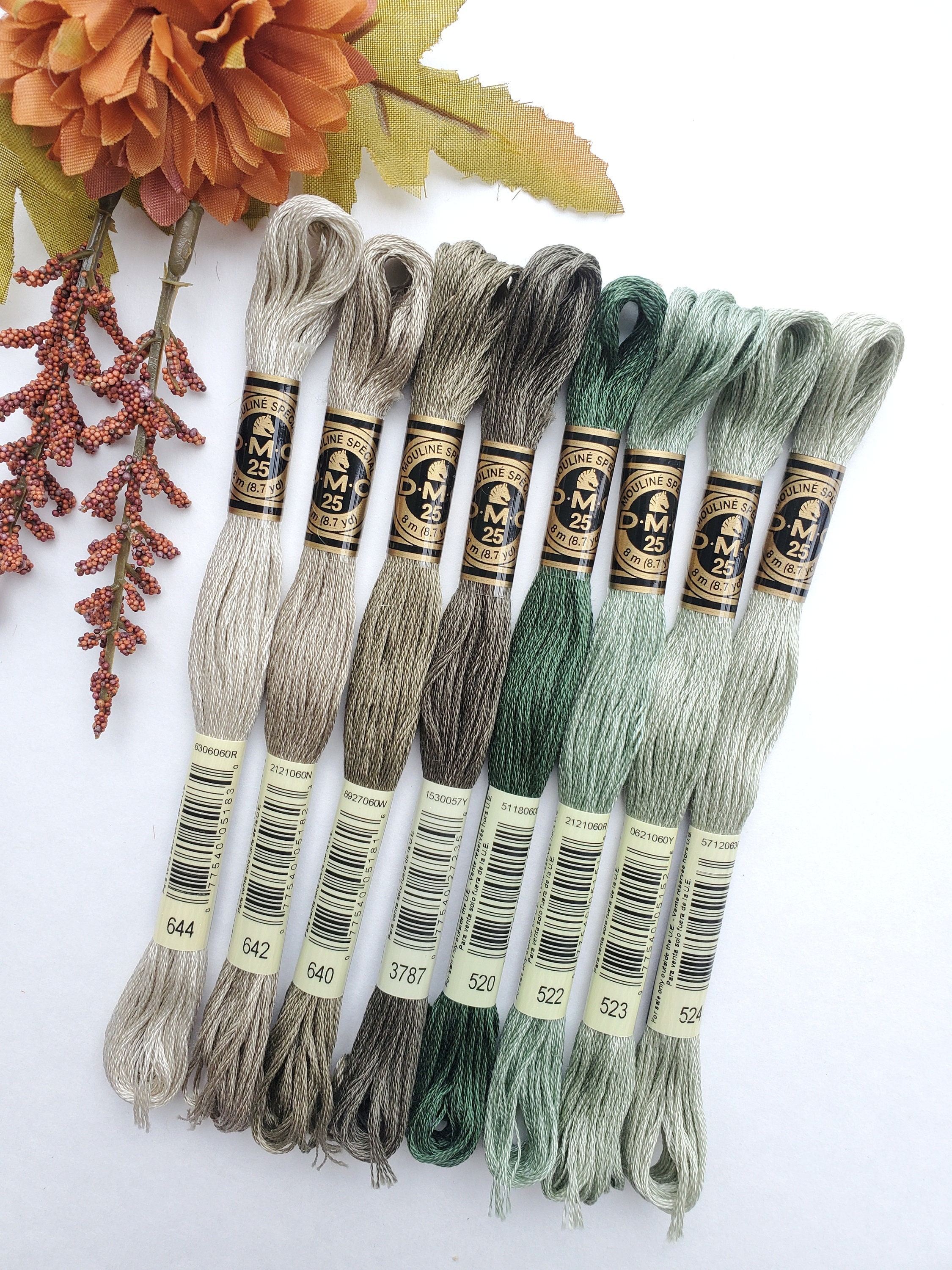 DMC Multi-colour Embroidery Floss 8-piece Pack of Earth Tone Embroidery  Floss 