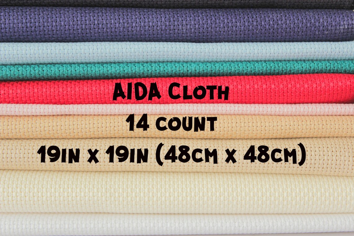 AIDA Fabric 14 ct 48cm x 48cm 19in x 19in Fabric to Etsy