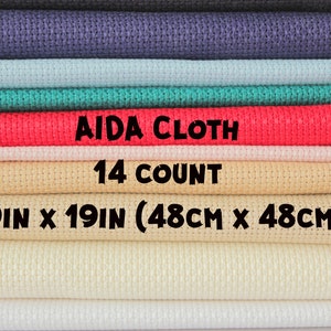 Black 18 Count Aida 14 x 17 Cross Stitch Cloth, Cosmo #29100-01