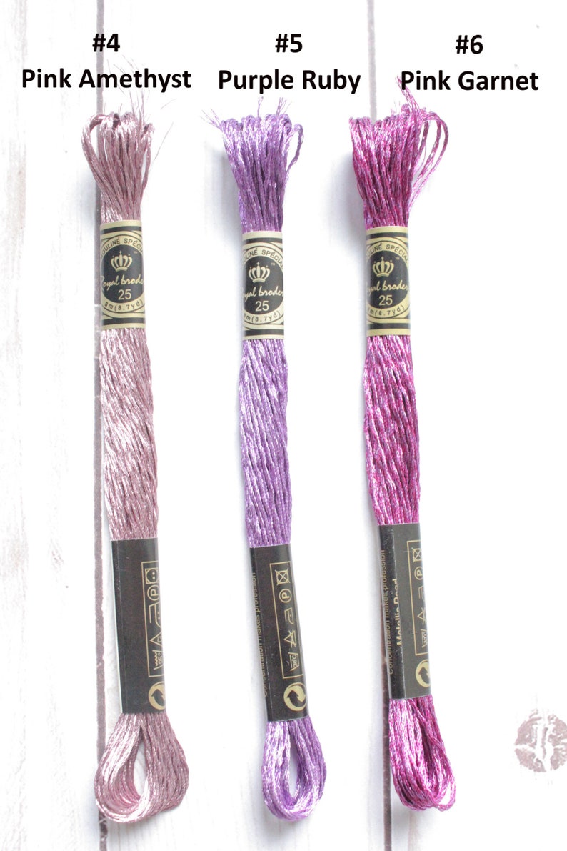 Metallic Embroidery Floss Thread Metallic Cross Stitch Etsy Canada