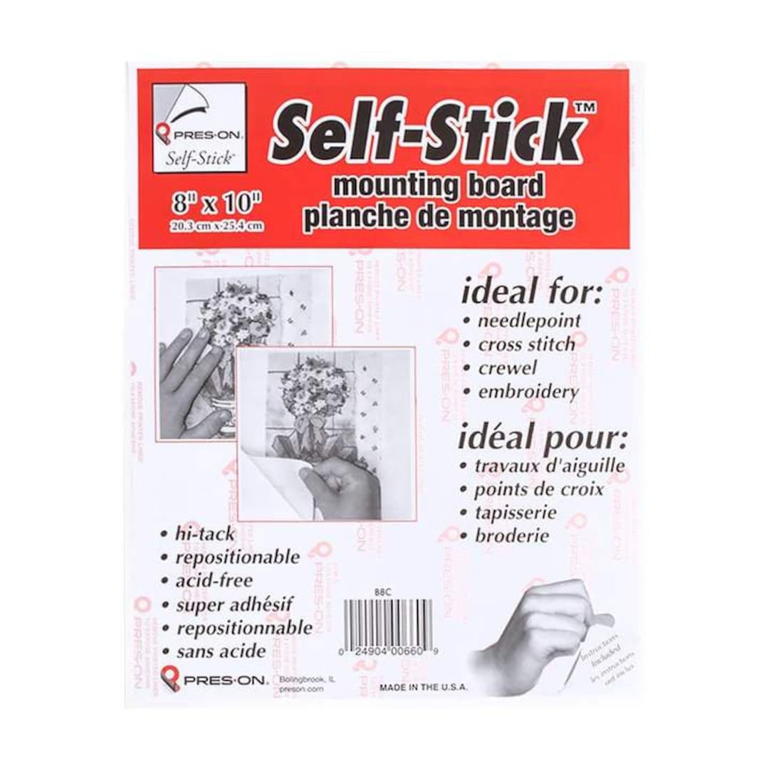 Selfstick Mounting Boards by Presson Various Sizes, Cross Stitch