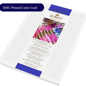 DMC Printed Color Card,  Dmc Floss Card, Dmc Shade Card, Dmc Samples Card, Needlework Threads Color Card, Six Strand Floss, DMC, Dmc Samples