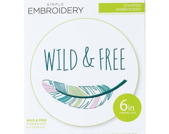 "Bucilla Stickerei ""Wild and Free"" (49202E) / Stickmuster / Stickmuster 3er Set / Anfänger Stickmuster ).