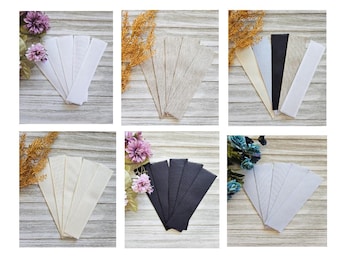 5x Bookmarks to Cross Stitch in 14ct AIDA - 5 Units Same Color or Mixed Colors - Colors: White, Ant. White, Natural, Black, Light Blue