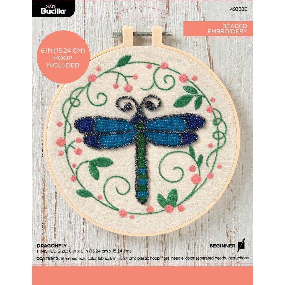 Maydear Stamped Embroidery Kit for Beginners With Pattern, Cross Stitch Kit,  Color Threads and Embroidery Scissors Campsis 
