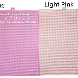 a pink and a light pink mesh fabric