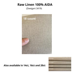 Tessuto Aida 18ct di ZWEIGART - Disponibile nei formati 18" x 21" o 36" x 42" / Tessuto per ricamo a punto croce / AIDA 18 count immagine 11