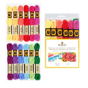 DMC "Tropical Collection" Gobelängullpaket med 12 nystan - 8,7 yards (8 m) per nystan - 100 % ren ull - NYA FÄRGER