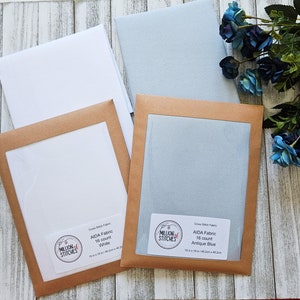 16 count AIDA White or Antique Blue 19&quot; x 19&quot; (48.2cm x 48.2cm) or Yard by Million of Stitches/ Cross Stitch Fabric/ AIDA Cloth