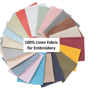 100% Linen Fabric for Embroidery, Embroidery Fabric, Linen Cloth, Patchwork Material, Needlework Fabric, Needlework Cloth, Embroidery Cloth