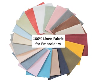 Tessuto 100% lino, tessuto da ricamo, materiale per ricamo