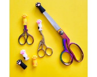 6 pcs Cat's Paw Point Protectors - For Sewing Scissors or Knitting Needles, Scissor Holder, Dressmaking Accessories, Sewing Accessories