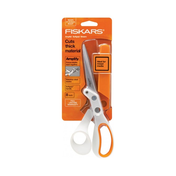 FISKARS Thick & Heavy Mixed Media 8in, Fiskars Amplify 8in Scissors,  Scissors to Cut Thick Materials, Heavy Duty Scissors, Fiskars Scissors -   Sweden
