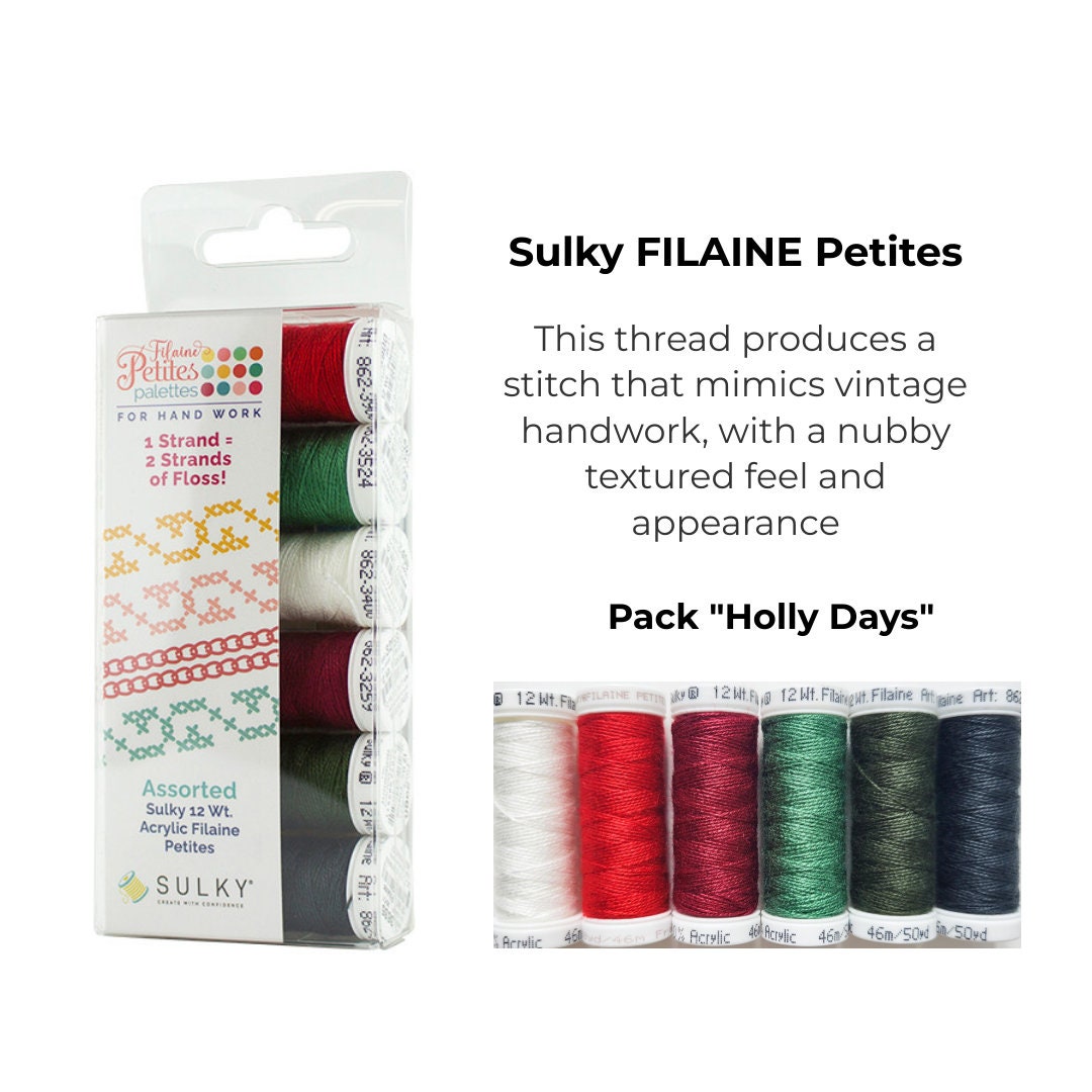 Sulky Cotton ROSEWOOD, Sulky 12 WT Cotton Thread, Machine & Hand Embroidery  Heavy Cotton Thread, Variety Pack of Cotton Embroidery Thread 11 