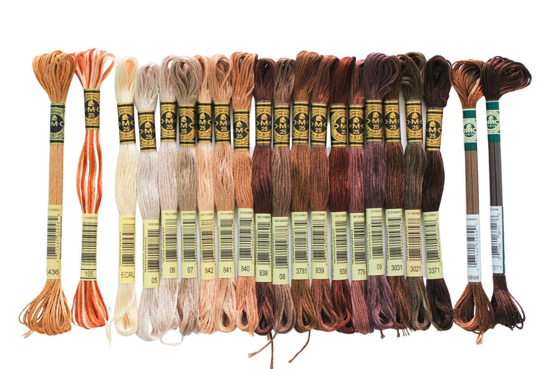 21x DMC Brown Shades Dmc Floss DMC Kit Dmc Threads Dmc Etsy