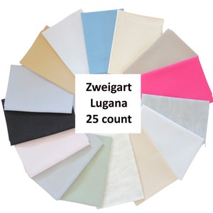 25ct ZWEIGART Lugana, Evenweave Embroidery Cloth, Embroidery Fabric, Needlework Cloth, Cross Stich Evenweave Fabric, Lugana Fabric,
