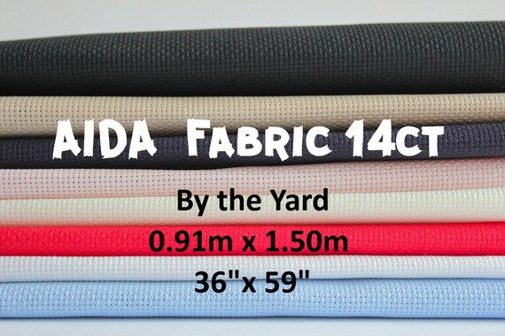 AIDA Fabric 18 Count, Cross Stitch Fabric, Fabric to Stitch, Needlepoint  Fabric, Fabric for Embroidery, Great Choice for Beginners 6 Colors 