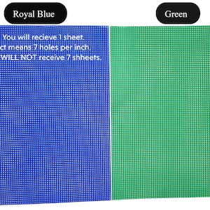 two sheets of paper, one blue and one green, with instructions for the user.