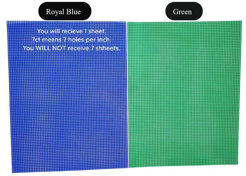 two sheets of paper, one blue and one green, with instructions for the user.