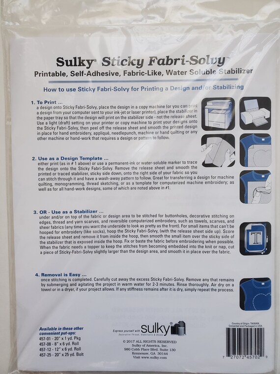 Sulky Sticky Fabri-Solvy